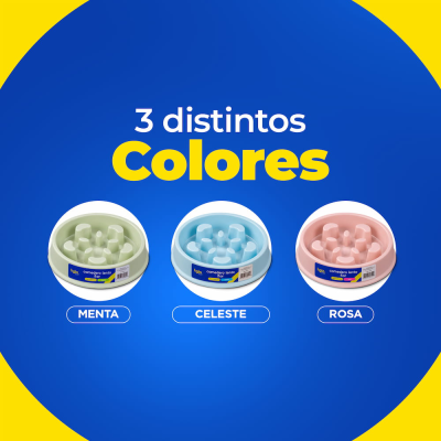 Comedero Lento Flor - Celeste - Hola Pets Comedero Lento Flor - Celeste - Hola Pets