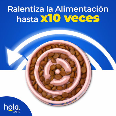 Comedero Lento Espiral - Rosado Claro - Hola Pets Comedero Lento Espiral - Rosado Claro - Hola Pets