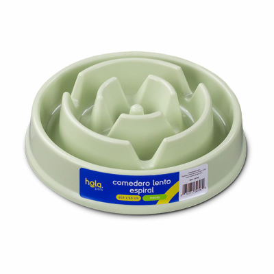 Comedero Lento Espiral - Verde Claro - Hola Pets Comedero Lento Espiral - Verde Claro - Hola Pets
