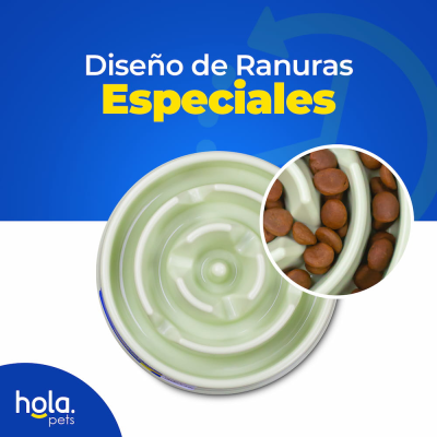 Comedero Lento Espiral - Verde Claro - Hola Pets Comedero Lento Espiral - Verde Claro - Hola Pets