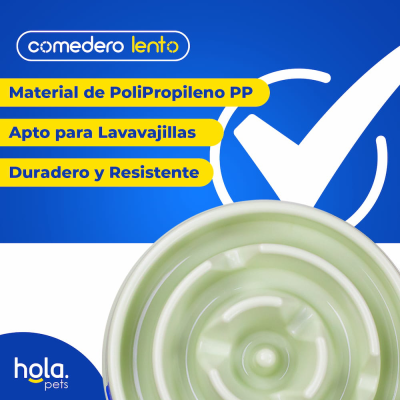 Comedero Lento Espiral - Verde Claro - Hola Pets Comedero Lento Espiral - Verde Claro - Hola Pets