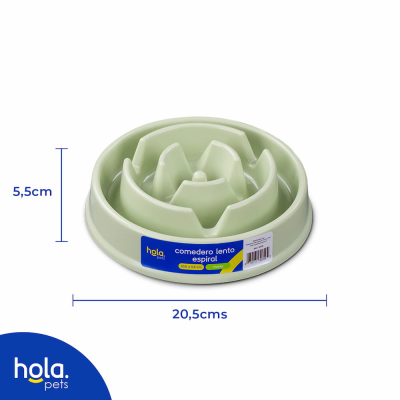 Comedero Lento Espiral - Verde Claro - Hola Pets Comedero Lento Espiral - Verde Claro - Hola Pets