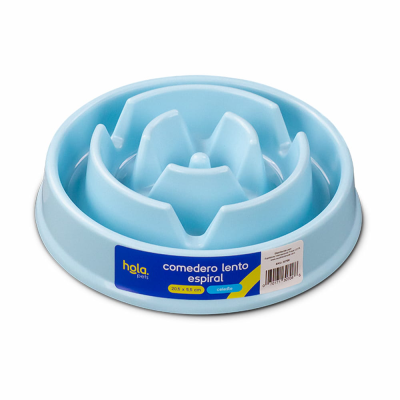 Comedero Lento Espiral - Celeste - Hola Pets Comedero Lento Espiral - Celeste - Hola Pets