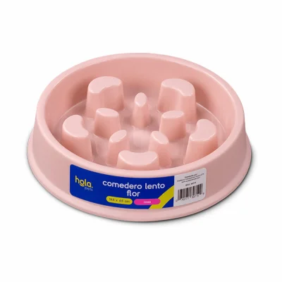 Comedero Lento Flor - Rosado Claro - Hola Pets Comedero Lento Flor - Rosado Claro - Hola Pets