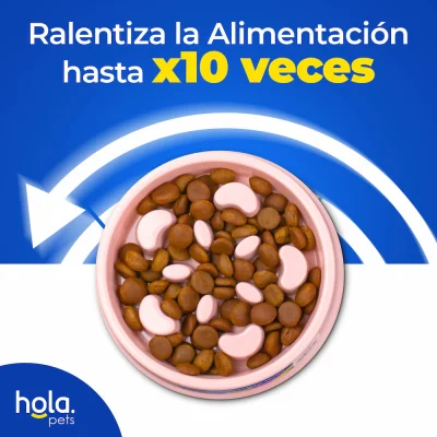 Comedero Lento Flor - Rosado Claro - Hola Pets Comedero Lento Flor - Rosado Claro - Hola Pets
