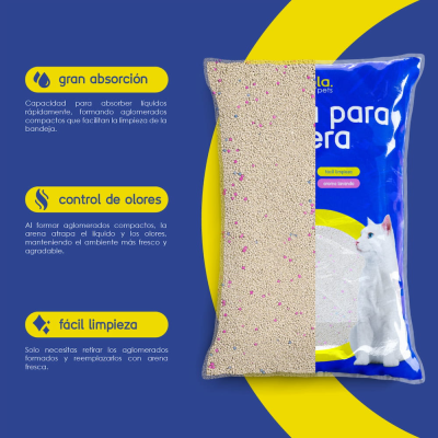 Arena para Gato 4kg - Lavanda - Hola Pets Arena para Gato 4kg - Lavanda - Hola Pets