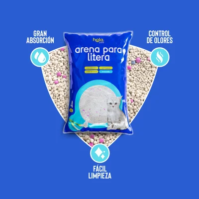 Arena para Gato 4kg - Baby Powder - Hola Pets Arena para Gato 4kg - Baby Powder - Hola Pets