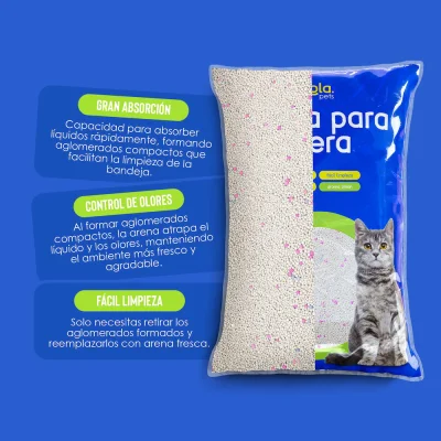 Arena para Gato 4kg - Limon - Hola Pets Arena para Gato 4kg - Limon - Hola Pets