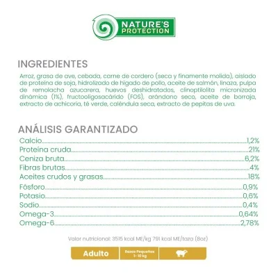 Cordero Adulto - Pelaje Blanco Raza Mini Natures Protection Cordero Adulto - Pelaje Blanco Raza Mini Natures Protection