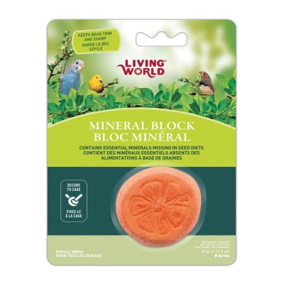 Bloque Mineral en forma de naranja para Pájaros Living World Costa Rica