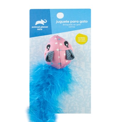 Juguete Celeste para Gato con plumas y cascabel Animal Planet Costa Rica Juguete Celeste para Gato con plumas y cascabel Animal Planet Costa Rica