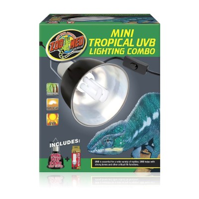Kit Lampara Mini y Bombillo Tropical UVB Zoo Med Kit Lampara Mini y Bombillo Tropical UVB Zoo Med