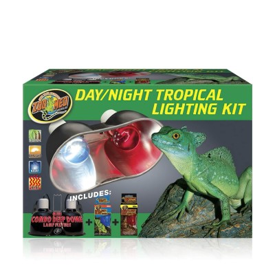 Kit Lampara Doble y 2 Bombillos Día/Noche Tropical Zoo Med Kit Lampara Doble y 2 Bombillos Día/Noche Tropical Zoo Med