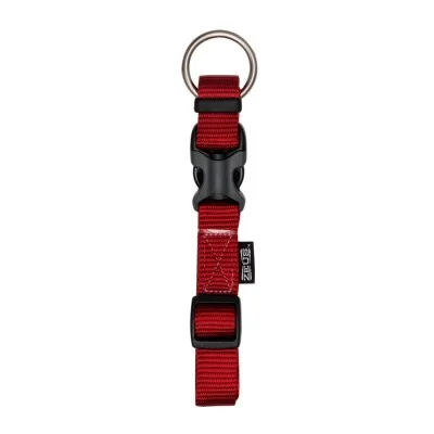 Collar Rojo de Nylon - Grande - Zeus Collar Rojo de Nylon - Grande - Zeus