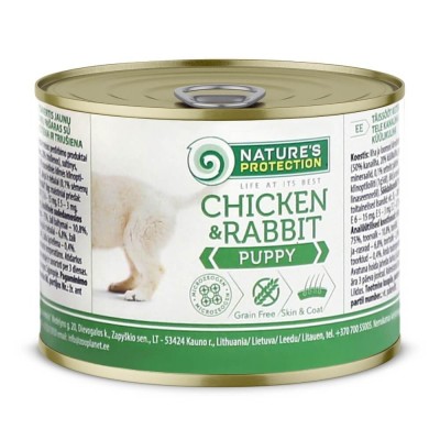 Lata Pollo Y Conejo Puppy Natures Protection 200 g Lata Pollo Y Conejo Puppy Natures Protection 200 g