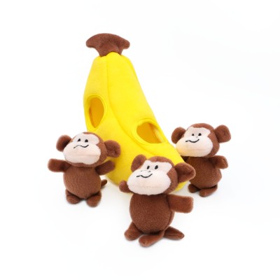 Peluche Zippy Burrow - Mono y plátano
