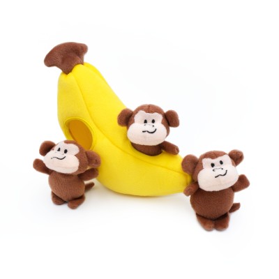 Peluche Zippy Burrow - Mono y plátano