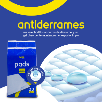 Pads Absorbentes - 30und - Hola Pets Pads Absorbentes - 30und - Hola Pets