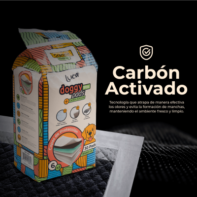 Doggy Pads Pro con Carbon Activado - 30und - Luca Doggy Pads Pro con Carbon Activado - 30und - Luca