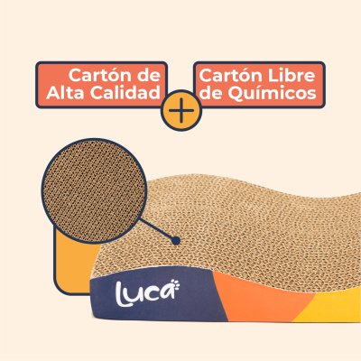 Rascador con Catnip - Forma Ondas - Luca Rascador con Catnip - Forma Ondas - Luca