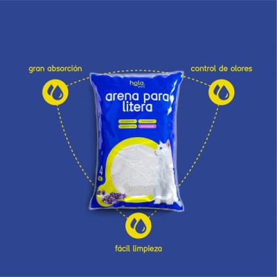 Arena para Gato 4kg - Sin Aroma - Hola Pets Arena para Gato 4kg - Sin Aroma - Hola Pets