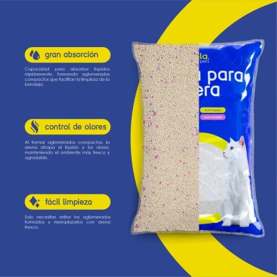 Arena para Gato 4kg - Sin Aroma - Hola Pets Arena para Gato 4kg - Sin Aroma - Hola Pets