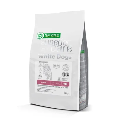 Alimento para Cachorros de Pelaje Blanco Nature's Protection - SuperiorCare: Sabor a Peces Blancos, Libre de Granos Alimento para Cachorros de Pelaje Blanco Nature's Protection - SuperiorCare: Sabor a Peces Blancos, Libre de Granos