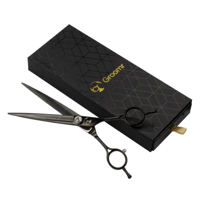 Tijera Profesional Recta - Negro Cenizo - Groomr Tijera Profesional Recta - Negro Cenizo - Groomr