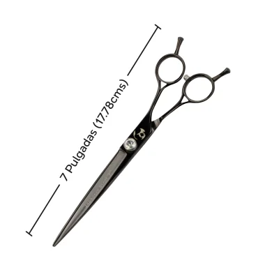 Tijera Profesional Recta - Negro Cenizo - Groomr Tijera Profesional Recta - Negro Cenizo - Groomr