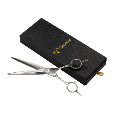 Tijera Profesional Recta - Plateado Natural - Groomr Tijera Profesional Recta - Plateado Natural - Groomr