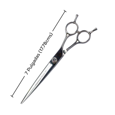 Tijera Profesional Recta - Plateado Natural - Groomr Tijera Profesional Recta - Plateado Natural - Groomr