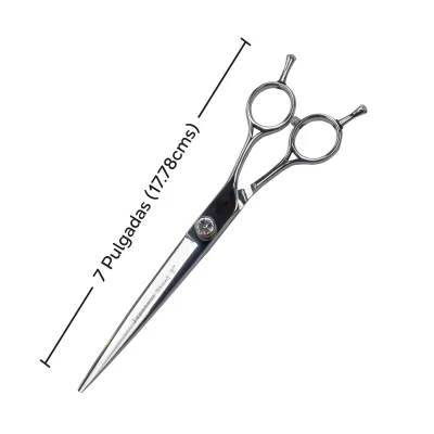Tijera Profesional Recta - Plateado Natural - Groomr Tijera Profesional Recta - Plateado Natural - Groomr