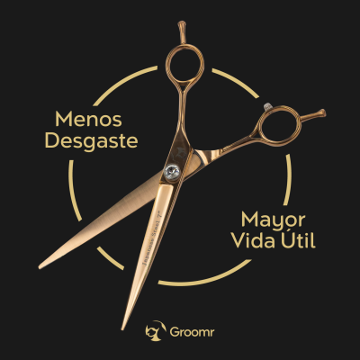 Tijera Profesional Recta - Cobre Metalizado - Groomr Tijera Profesional Recta - Cobre Metalizado - Groomr