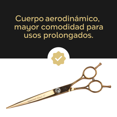 Tijera Profesional Recta - Cobre Metalizado - Groomr Tijera Profesional Recta - Cobre Metalizado - Groomr