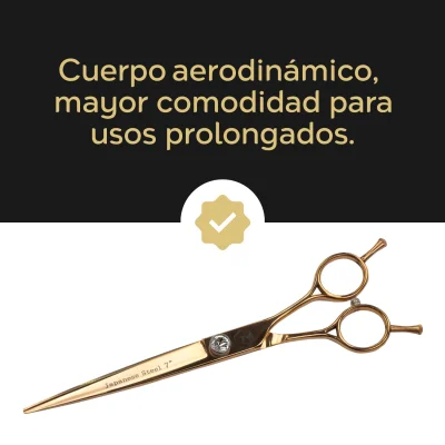 Tijera Profesional Recta - Cobre Metalizado - Groomr Tijera Profesional Recta - Cobre Metalizado - Groomr