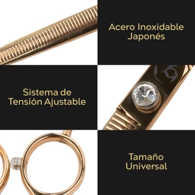 Tijera Profesional de Entresacar - Cobre Metalizado - Groomr Tijera Profesional de Entresacar - Cobre Metalizado - Groomr