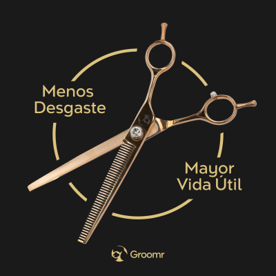 Tijera Profesional de Entresacar - Cobre Metalizado - Groomr Tijera Profesional de Entresacar - Cobre Metalizado - Groomr