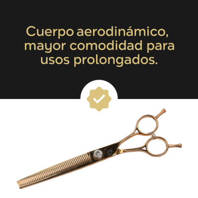 Tijera Profesional de Entresacar - Cobre Metalizado - Groomr Tijera Profesional de Entresacar - Cobre Metalizado - Groomr