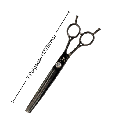 Tijera Profesional de Entresacar - Negro Cenizo - Groomr Tijera Profesional de Entresacar - Negro Cenizo - Groomr