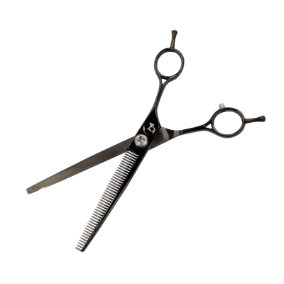 Tijera Profesional de Entresacar - Negro Cenizo - Groomr Tijera Profesional de Entresacar - Negro Cenizo - Groomr