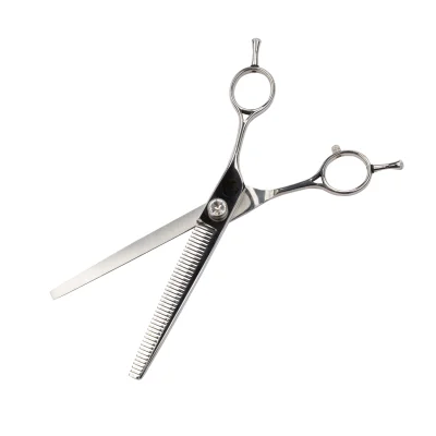 Tijera Profesional de Entresacar - Plateado Natural - Groomr Tijera Profesional de Entresacar - Plateado Natural - Groomr