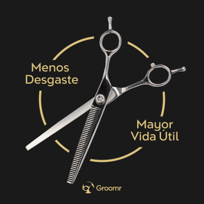 Tijera Profesional de Entresacar - Plateado Natural - Groomr Tijera Profesional de Entresacar - Plateado Natural - Groomr