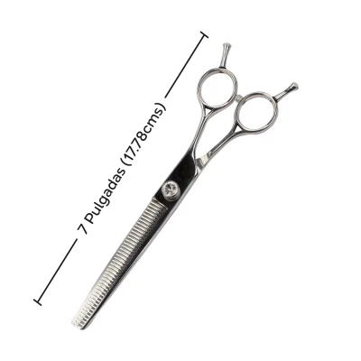 Tijera Profesional de Entresacar - Plateado Natural - Groomr Tijera Profesional de Entresacar - Plateado Natural - Groomr