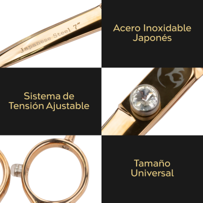 Tijera Profesional Curva - Cobre Metalizado - Groomr Tijera Profesional Curva - Cobre Metalizado - Groomr