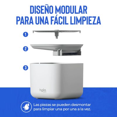 Fuente de Agua para Gatos y Perros - 3L Blanca - Hola Pets Fuente de Agua para Gatos y Perros - 3L Blanca - Hola Pets