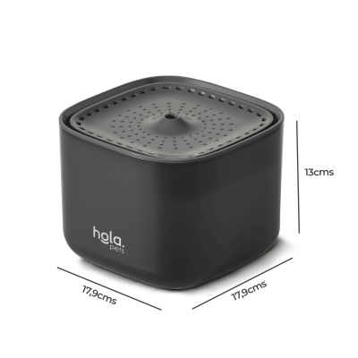 Fuente de Agua para Gatos y Perros - 3L Negra - Hola Pets Fuente de Agua para Gatos y Perros - 3L Negra - Hola Pets