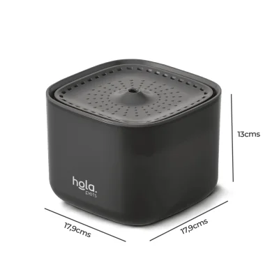 Fuente de Agua para Gatos y Perros - 3L Negra - Hola Pets Fuente de Agua para Gatos y Perros - 3L Negra - Hola Pets