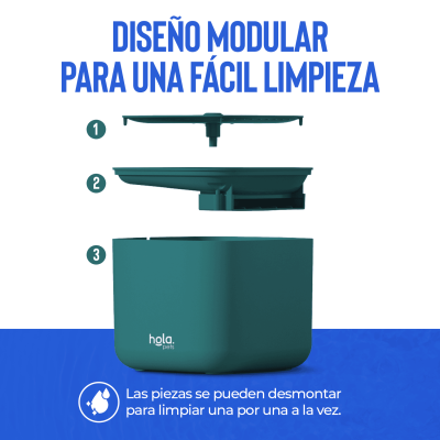 Fuente de Agua para Gatos y Perros - 3L Verde - Hola Pets Fuente de Agua para Gatos y Perros - 3L Verde - Hola Pets