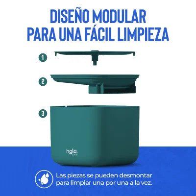 Fuente de Agua para Gatos y Perros - 3L Verde - Hola Pets Fuente de Agua para Gatos y Perros - 3L Verde - Hola Pets