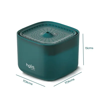 Fuente de Agua para Gatos y Perros - 3L Verde - Hola Pets Fuente de Agua para Gatos y Perros - 3L Verde - Hola Pets